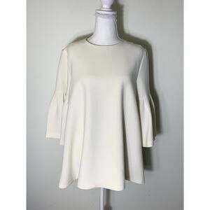 Edit White Bell Sleeve Top Sz L